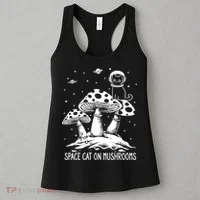 Space Cat On Mushrooms Women's Tank Top thumb 3