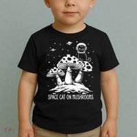 Space Cat On Mushrooms Toddler T-Shirt thumb 2