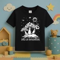 Space Cat On Mushrooms Toddler T-Shirt thumb 3