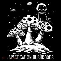 Space Cat On Mushrooms Kids Hoodie thumb 5