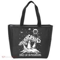 Space Cat On Mushrooms Tote Bag thumb 0
