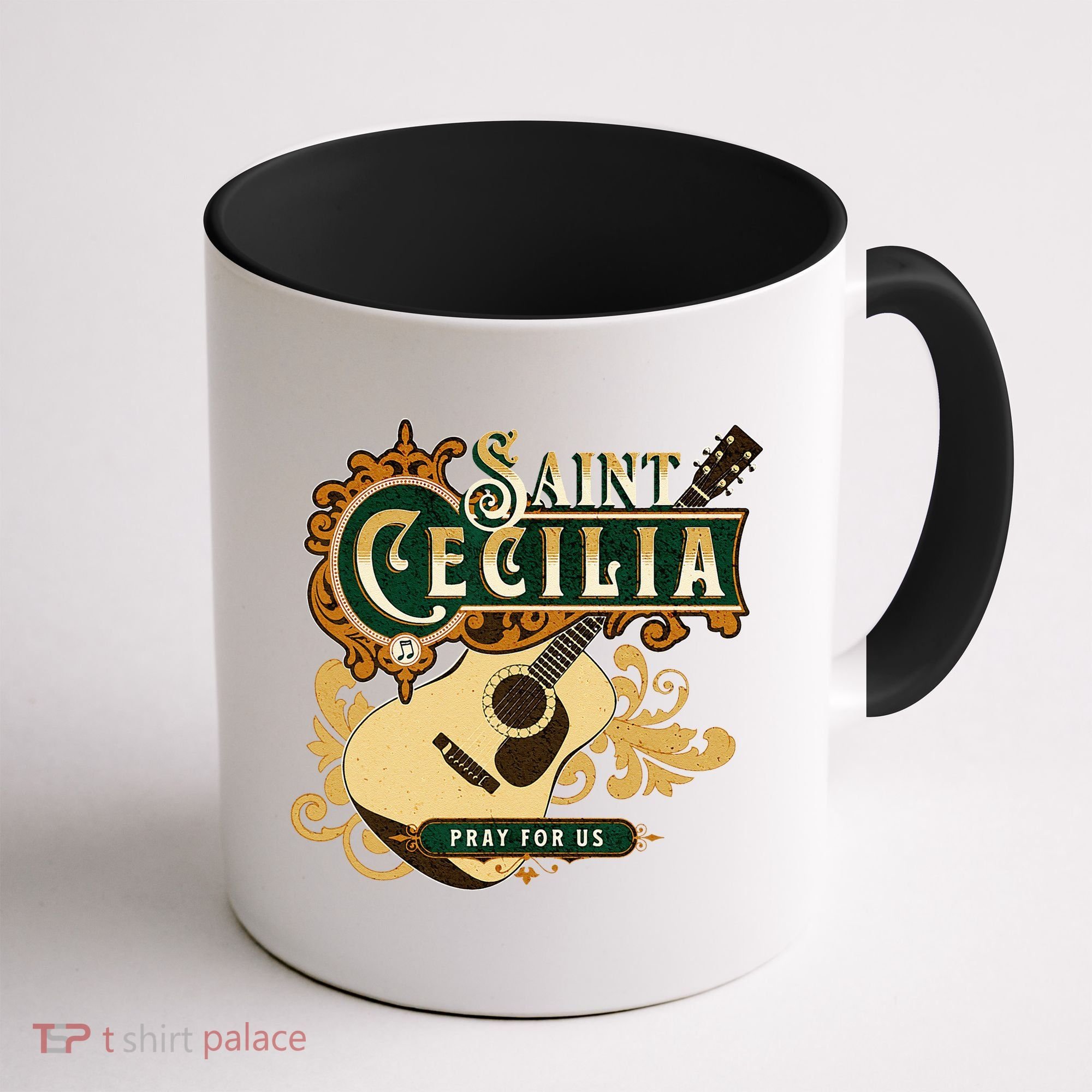 St Cecilia Of Rome Saint Of Music Catholic Guitar Coffee Mug