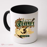 St Cecilia Of Rome Saint Of Music Catholic Guitar Coffee Mug thumb 0