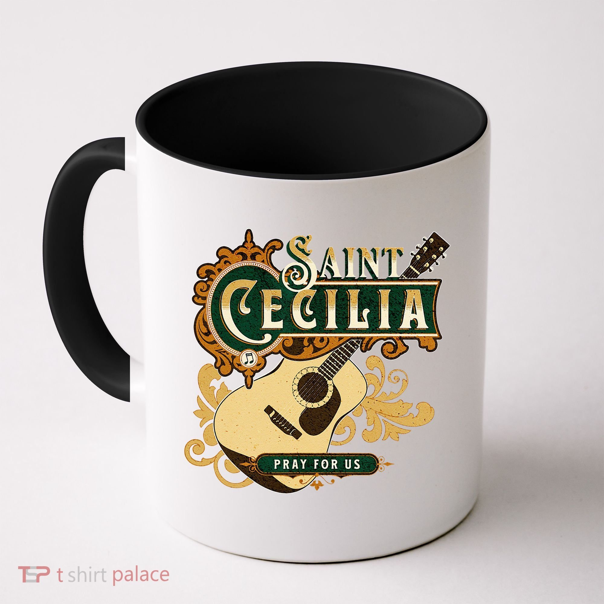 St Cecilia Of Rome Saint Of Music Catholic Guitar Coffee Mug