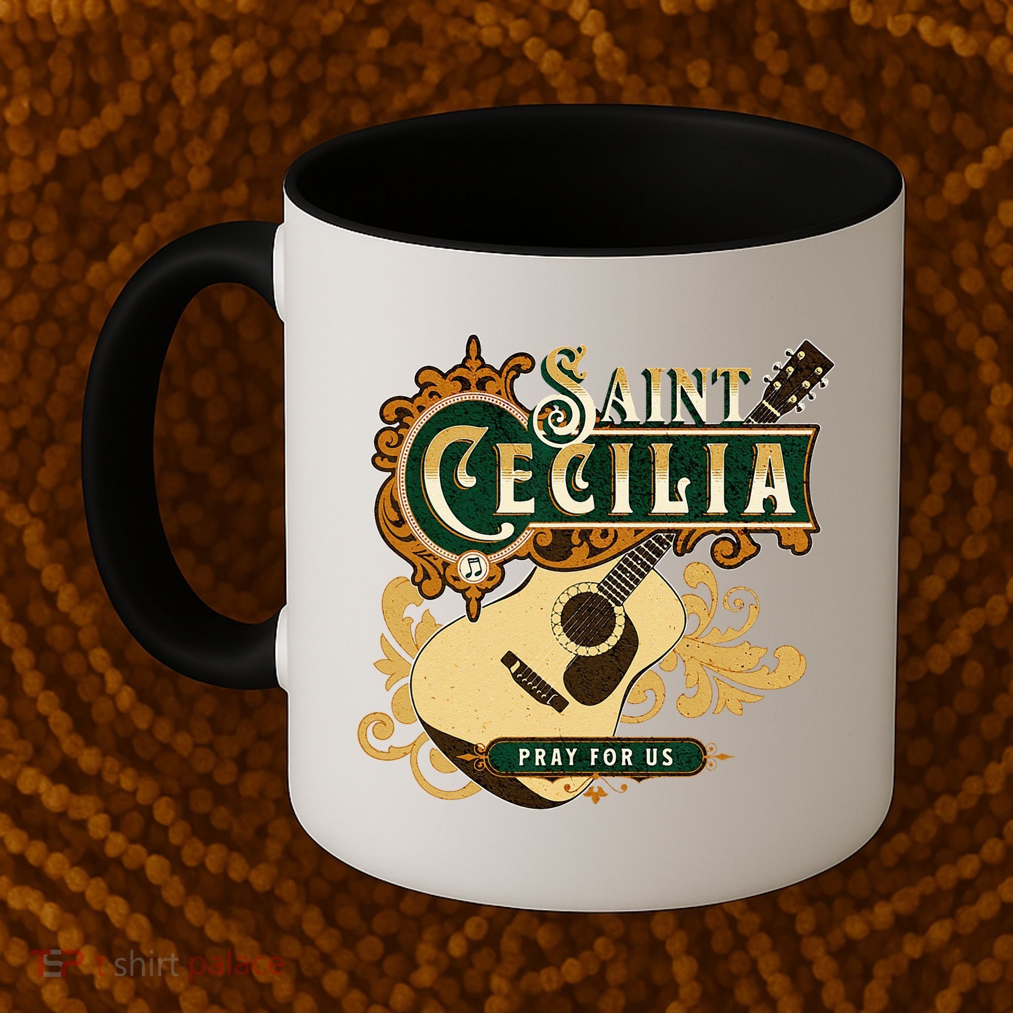 St Cecilia Of Rome Saint Of Music Catholic Guitar Coffee Mug