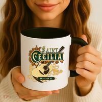 St Cecilia Of Rome Saint Of Music Catholic Guitar Coffee Mug thumb 3