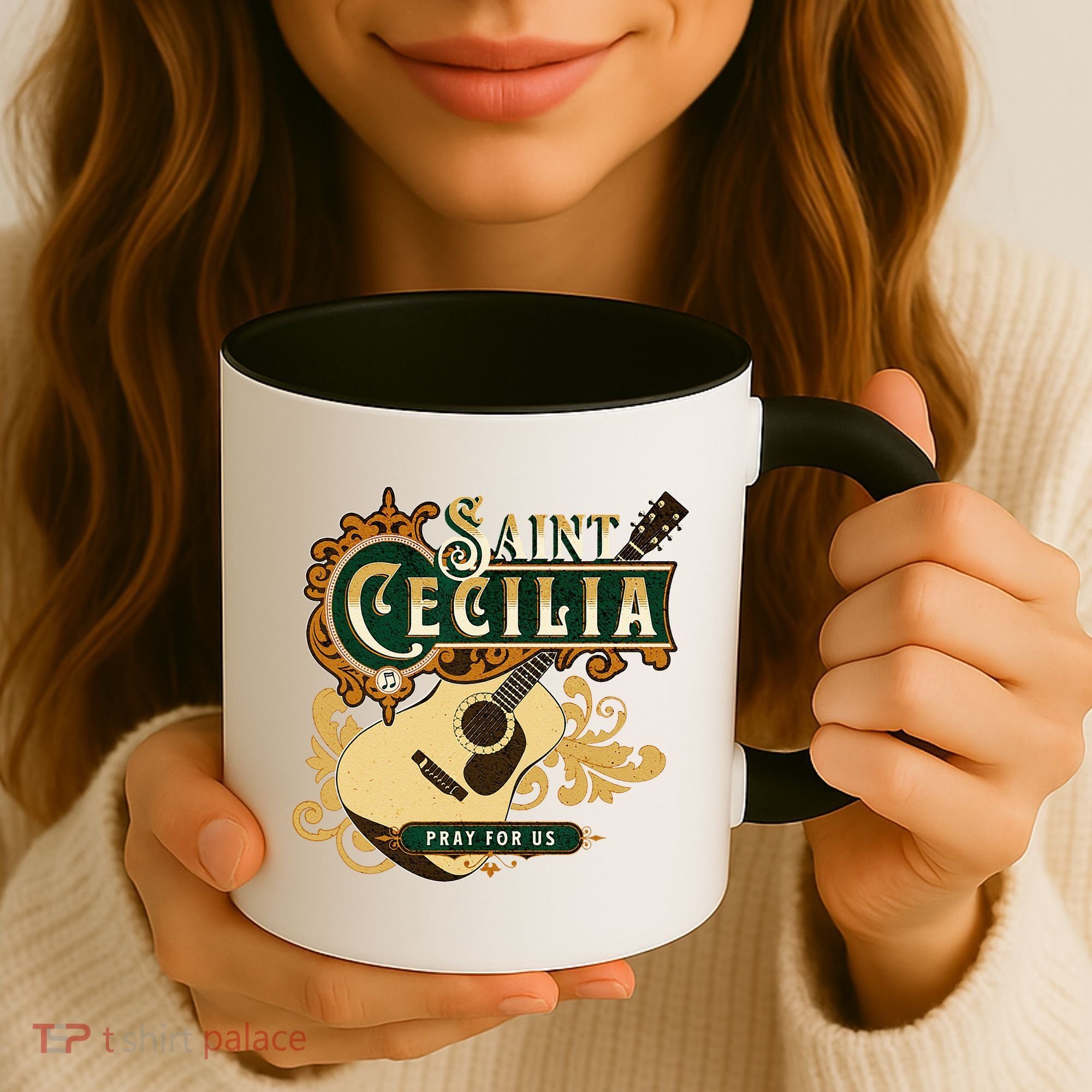 St Cecilia Of Rome Saint Of Music Catholic Guitar Coffee Mug