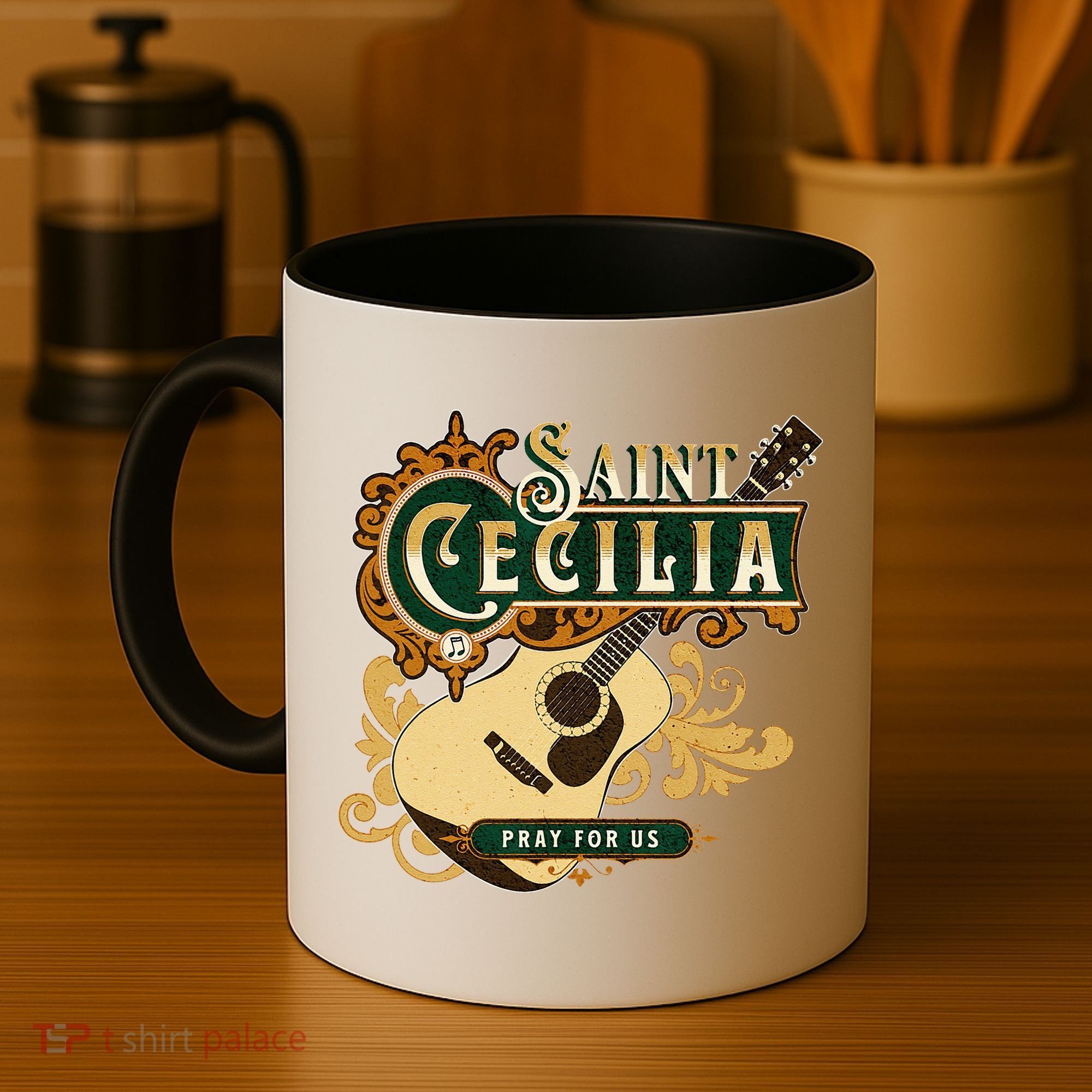 St Cecilia Of Rome Saint Of Music Catholic Guitar Coffee Mug