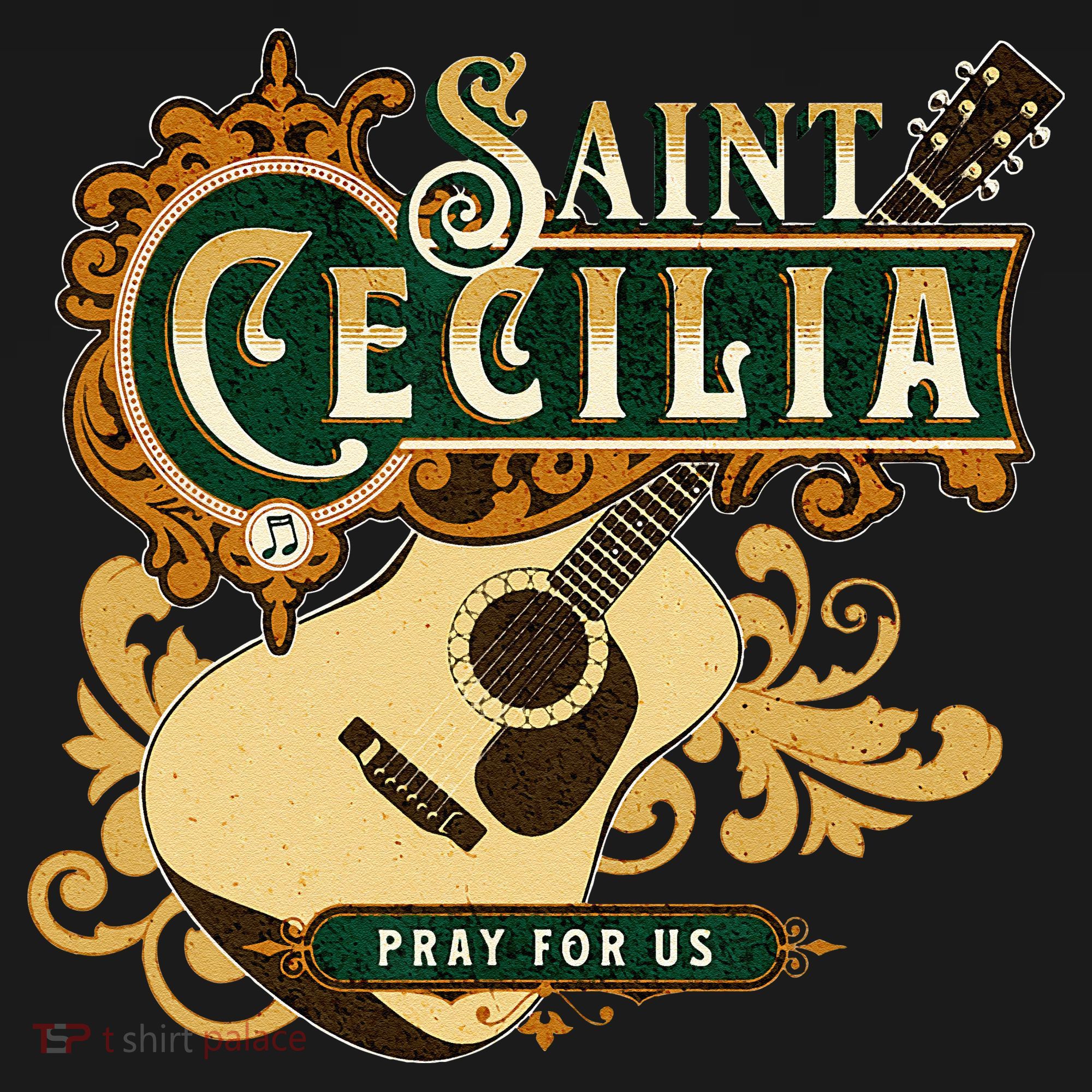 St Cecilia Of Rome Saint Of Music Catholic Guitar Ornament