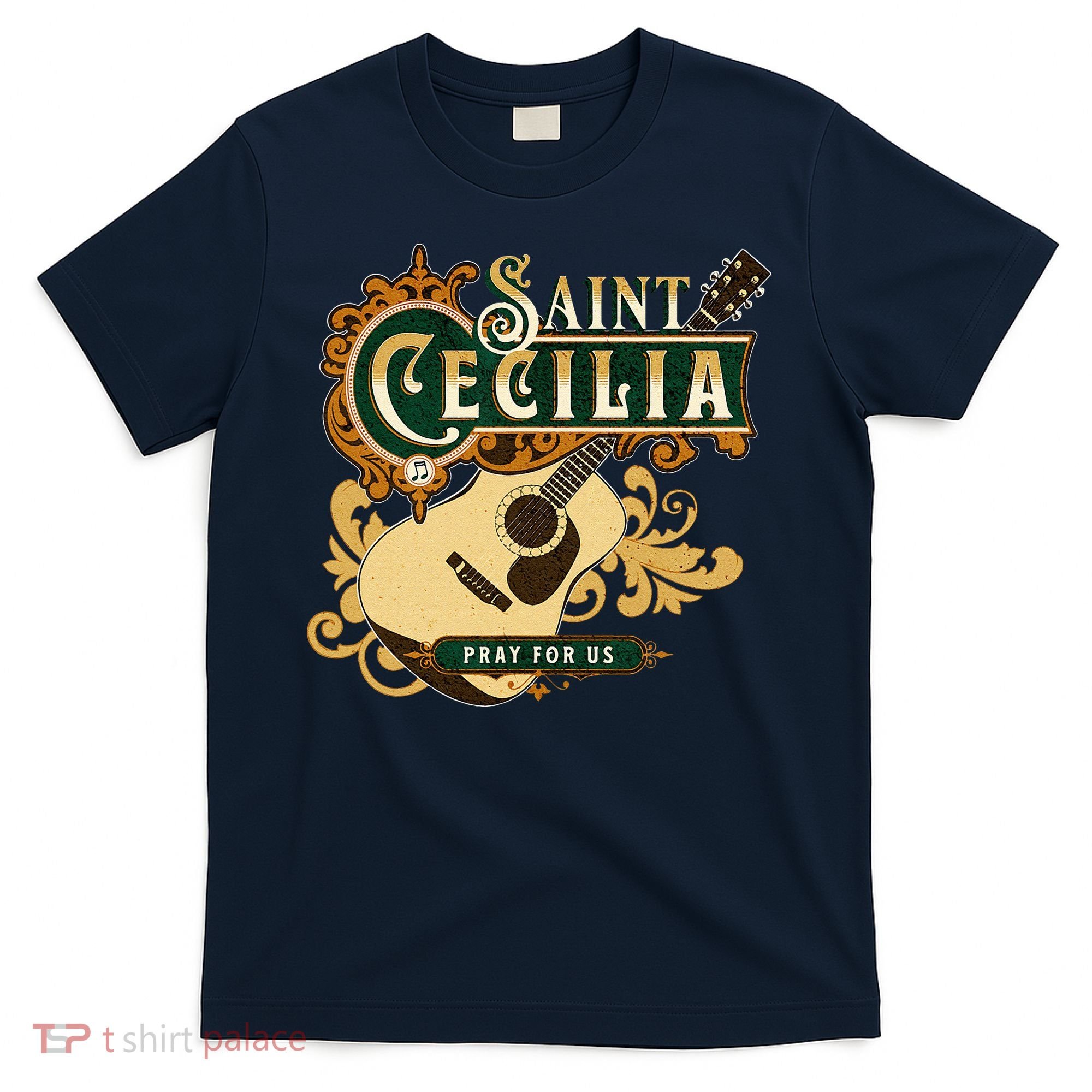 St Cecilia Of Rome Saint Of Music Catholic Guitar T-Shirt