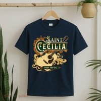 St Cecilia Of Rome Saint Of Music Catholic Guitar T-Shirt thumb 2