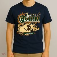St Cecilia Of Rome Saint Of Music Catholic Guitar T-Shirt thumb 3