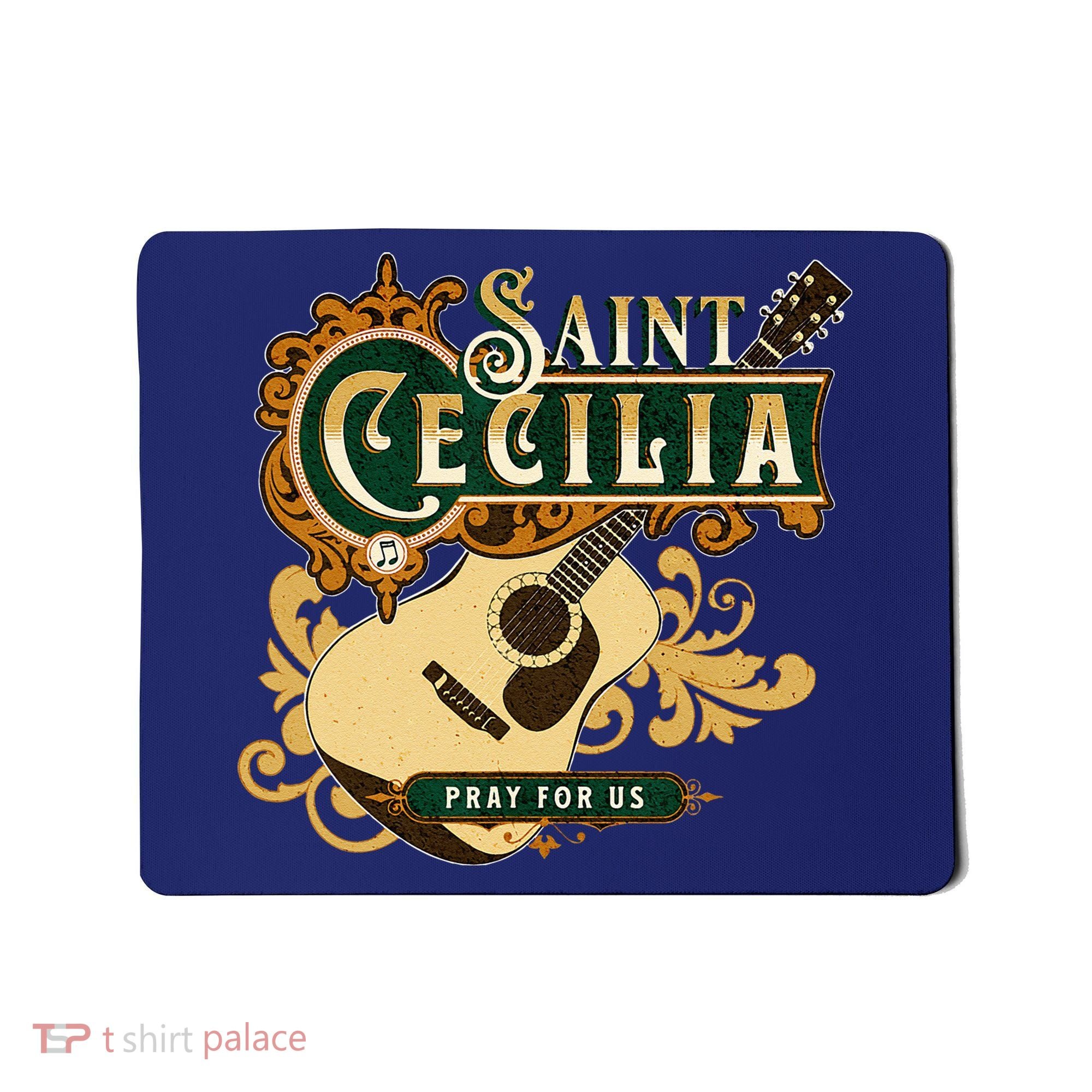 St Cecilia Of Rome Saint Of Music Catholic Guitar Mousepad