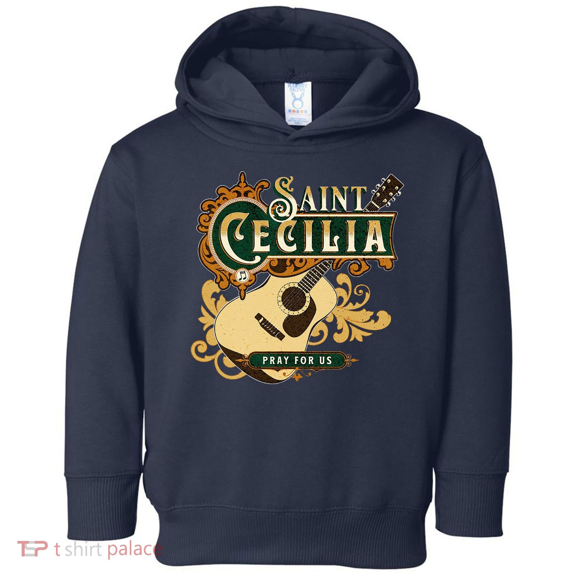 St Cecilia Of Rome Saint Of Music Catholic Guitar Toddler Hoodie