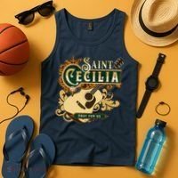 St Cecilia Of Rome Saint Of Music Catholic Guitar Tank Top thumb 4