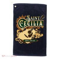 St Cecilia Of Rome Saint Of Music Catholic Guitar Golf Towel thumb 0