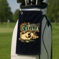 St Cecilia Of Rome Saint Of Music Catholic Guitar Golf Towel thumb 2