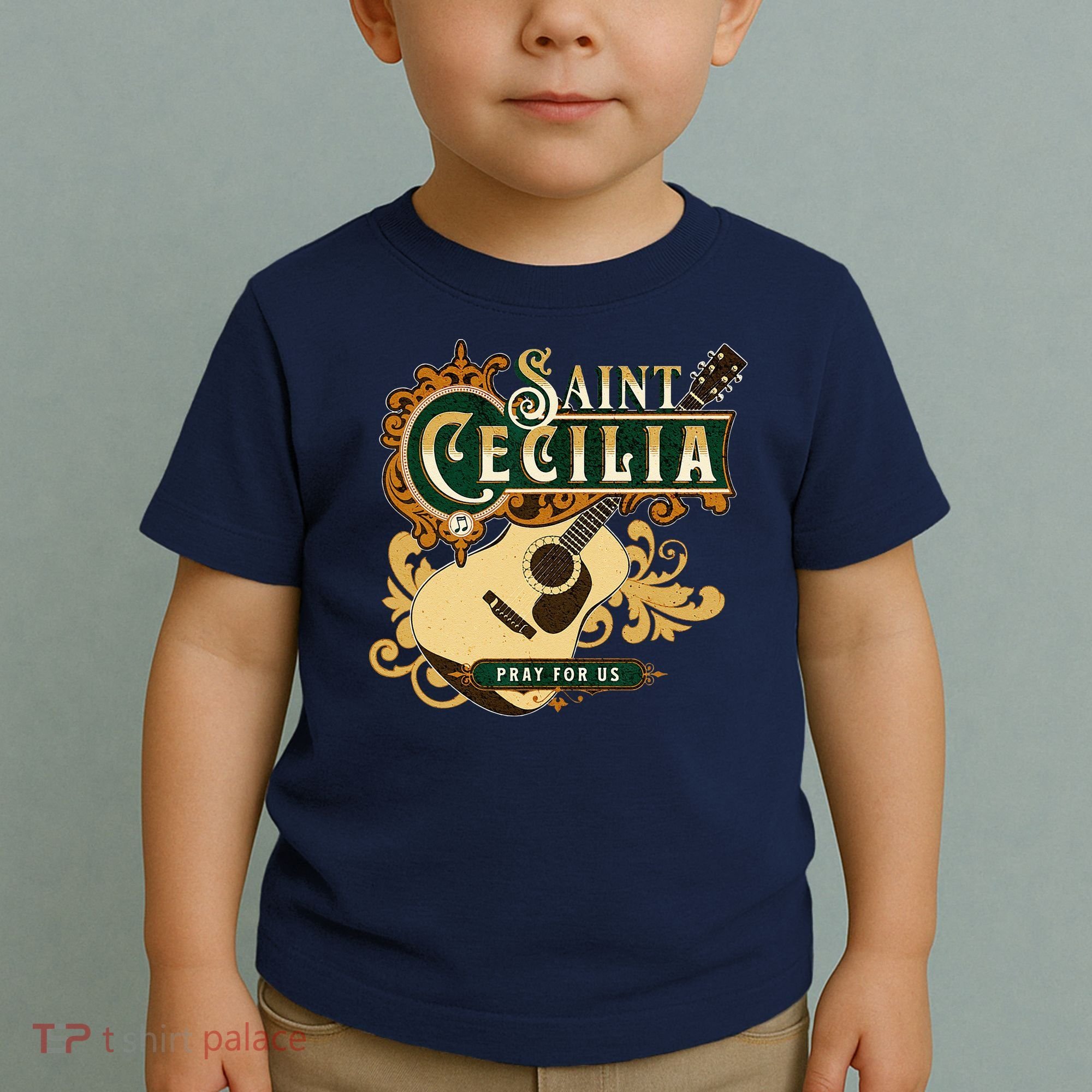 St Cecilia Of Rome Saint Of Music Catholic Guitar Toddler T-Shirt