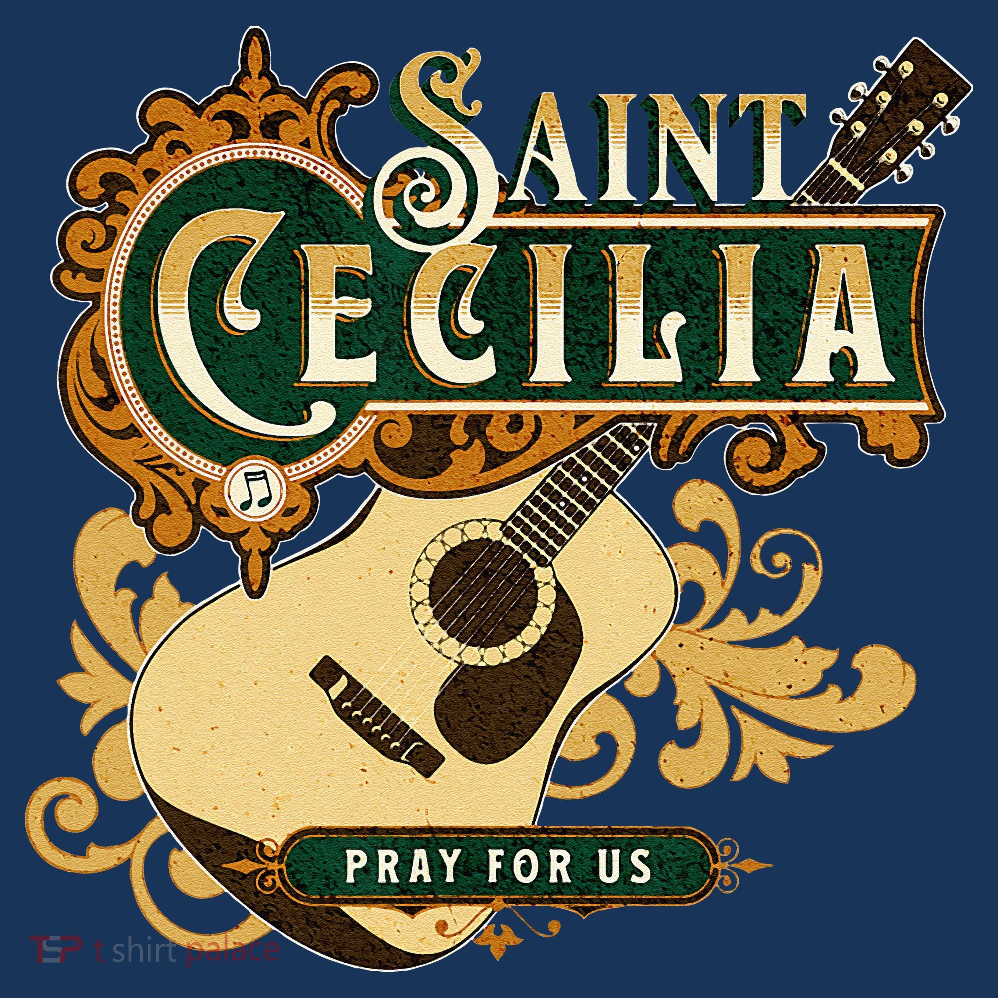 St Cecilia Of Rome Saint Of Music Catholic Guitar Kids T-Shirt