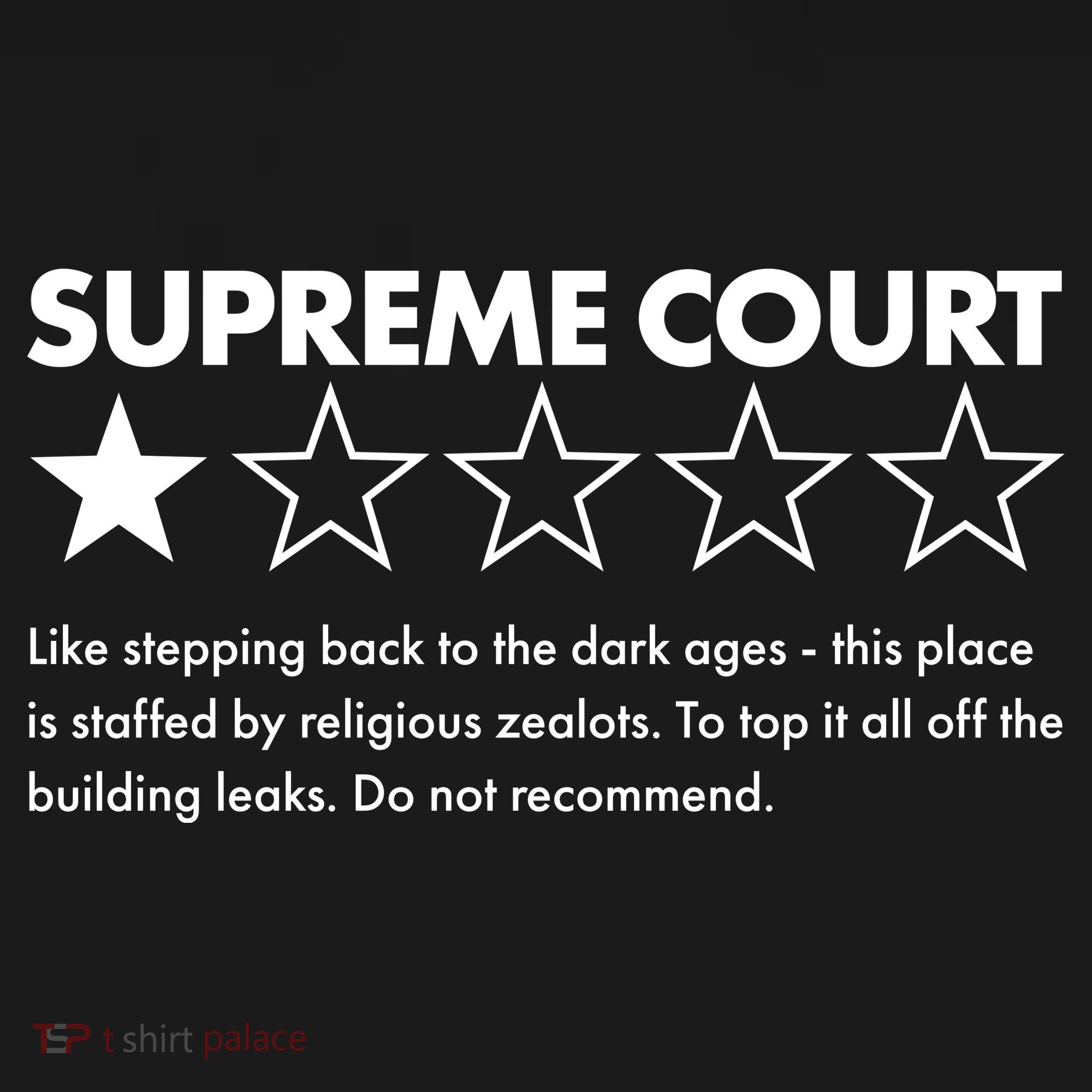 Supreme Court One Star Do Not Recommend Ornament