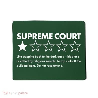 Supreme Court One Star Do Not Recommend Mousepad