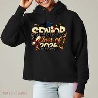 Senior Class Of 2026 Ladies Heavyweight Boxy Pullover Hoodie thumb 0