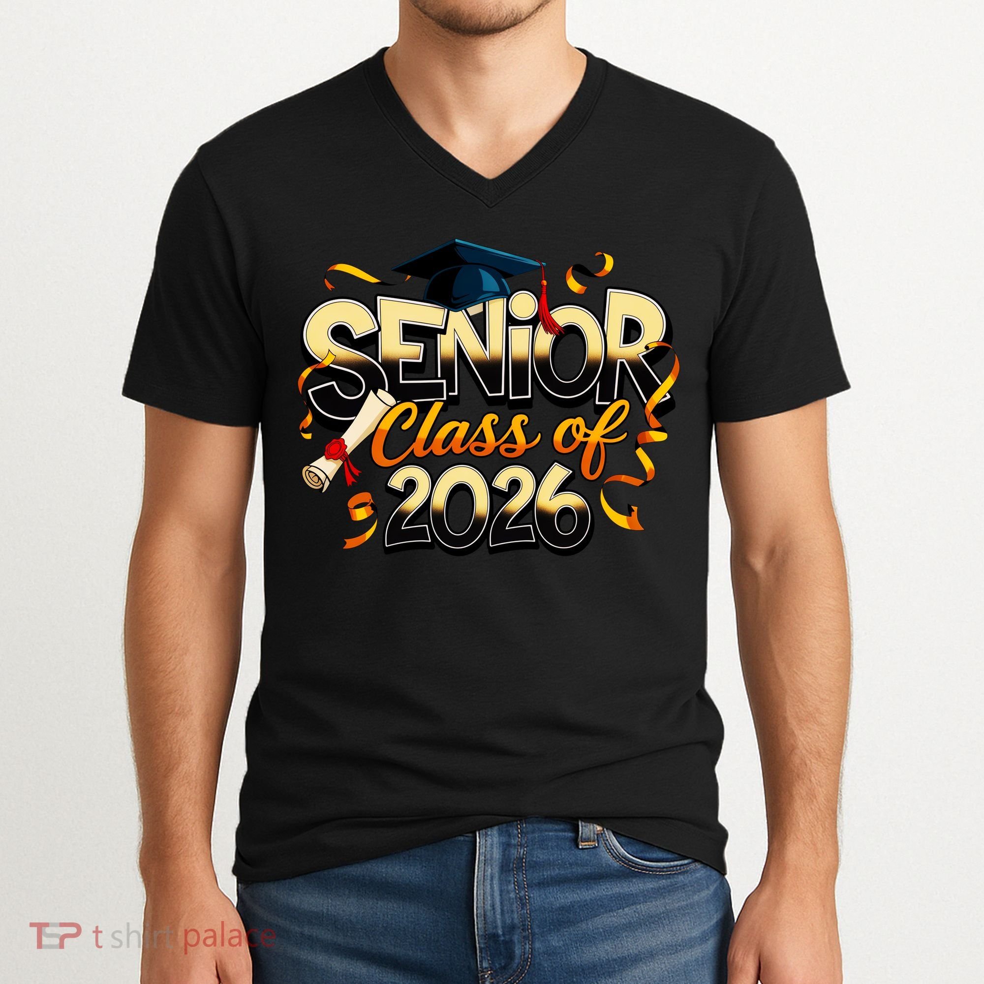 Senior Class Of 2026 V-Neck T-Shirt