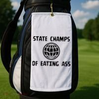 State Champ Of Eating Ass Golf Towel thumb 2