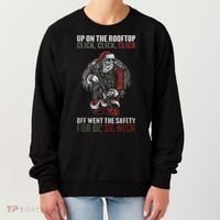 Santa Claus On The Rooftop Funny Tactical Safety Christmas Women's Sweatshirt thumb 0