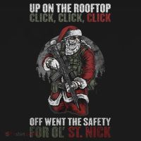 Santa Claus On The Rooftop Funny Tactical Safety Christmas Women's Hoodie thumb 2