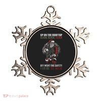 Santa Claus On The Rooftop Funny Tactical Safety Christmas Ornament thumb 0