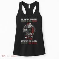 Santa Claus On The Rooftop Funny Tactical Safety Christmas Women's Tank Top thumb 0