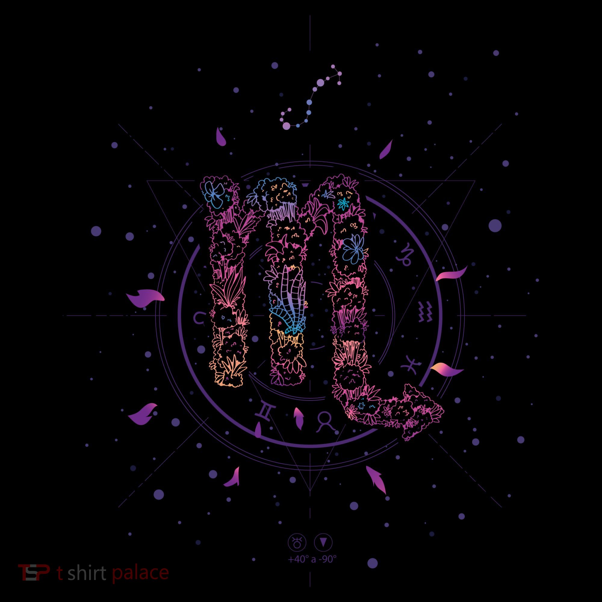 Scorpio Floral Zodiac Long Sleeve Shirt