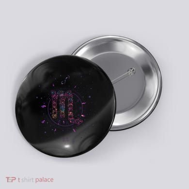 Scorpio Floral Zodiac Button
