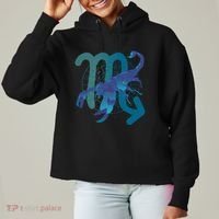 Scorpio Zodiac Symbol Ladies Heavyweight Boxy Pullover Hoodie thumb 0