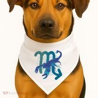 Scorpio Zodiac Symbol USA-Made Doggie Bandana thumb 1