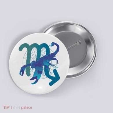 Scorpio Zodiac Symbol Button