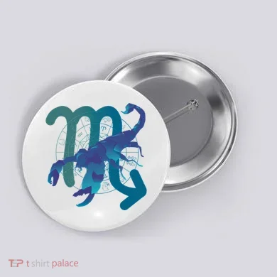 Scorpio Zodiac Symbol Button