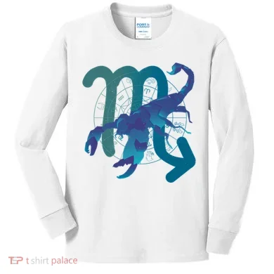 Scorpio Zodiac Symbol Kids Long Sleeve Shirt