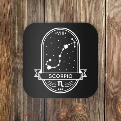 Scorpio Zodiac Symbol Design Coaster