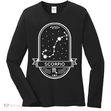Scorpio Zodiac Symbol Design Women's Long Sleeve Shirt
