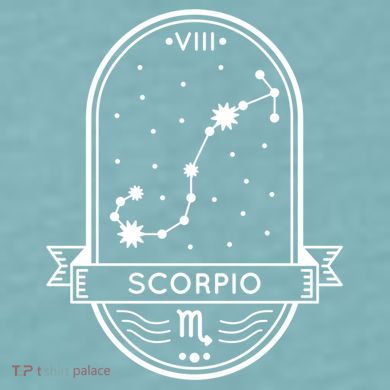 Scorpio Zodiac Symbol Design Sueded Cloud Jersey T-Shirt