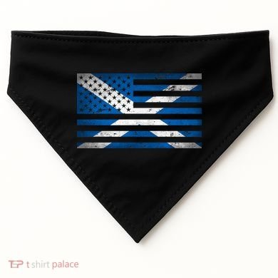 Scottish American Flag USA-Made Doggie Bandana