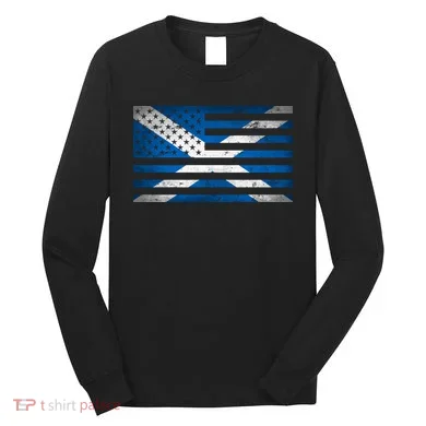Scottish American Flag Long Sleeve Shirt