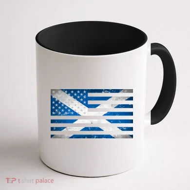 Scottish American Flag Coffee Mug back