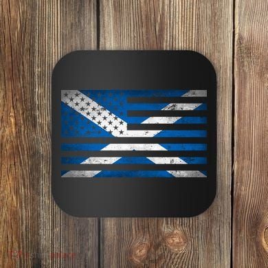 Scottish American Flag Coaster
