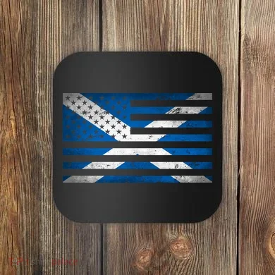 Scottish American Flag Coaster