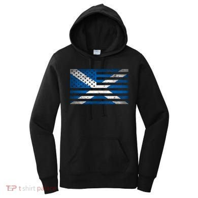 Scottish American Flag Women's Hoodie