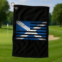 Scottish American Flag Golf Towel thumb 1