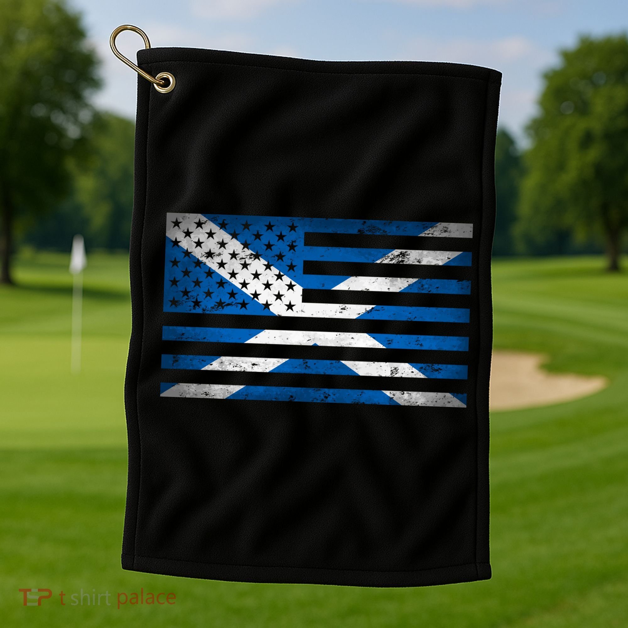 Scottish American Flag Golf Towel